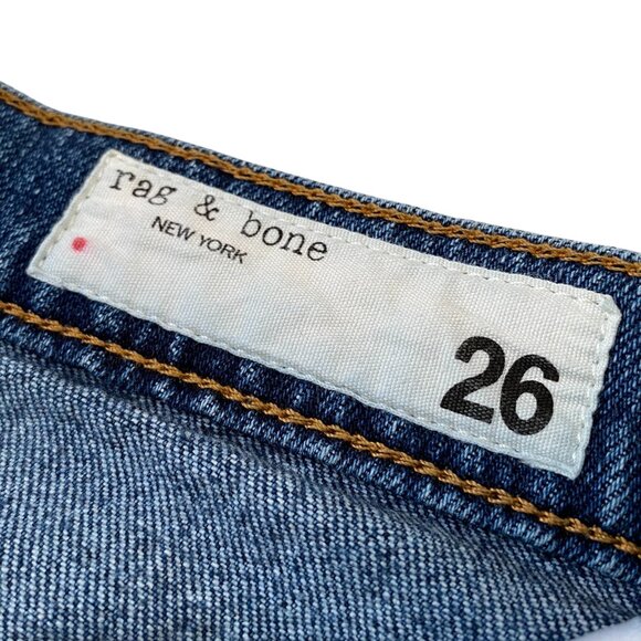 Rag & Bone Harlow Mid Rise Straight Blue Jeans Denim Size 26 in Kendra - Picture 5 of 7